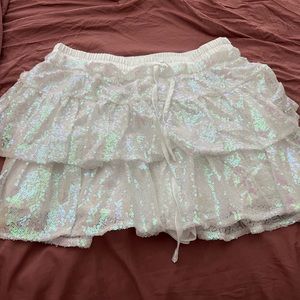 Sparkling skirt. pink & white sparkle mini skirt